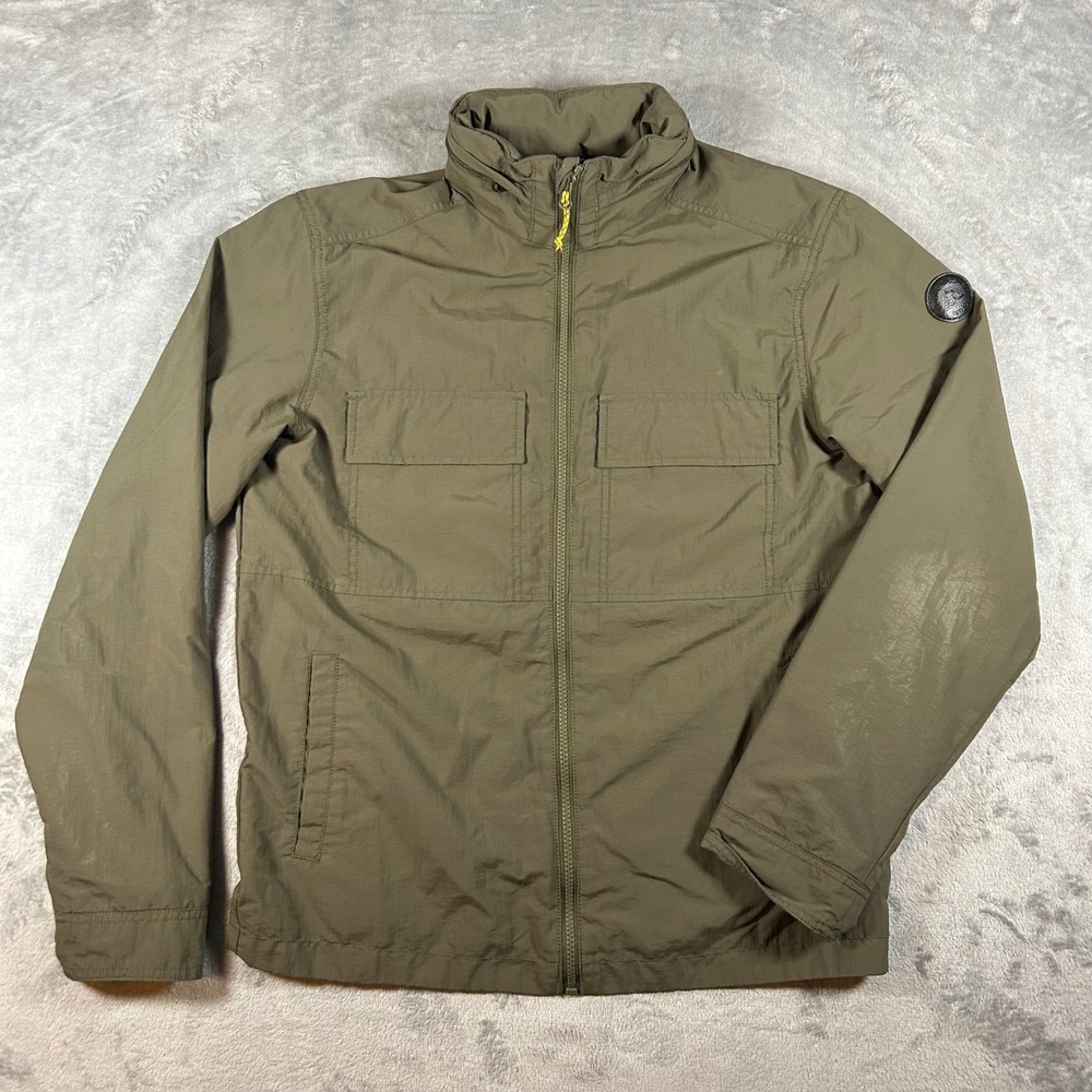 Alpine Design Mens Olive Green Full Zip Lightweight Windbreaker Jacket Small